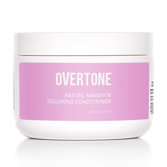 oVertone Haircare Color Depositing Conditioner - 8 oz Semi Permanent Hair Color Conditioner with Shea Butter & Coconut Oil - Pastel Magenta Temporary Cruelty-Free Hair Color (Pastel Magenta)