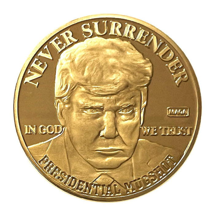 Trump Mugshot Golden Proof Coin by Proud Patriots | Trump Collectibles, Trump Gifts, Trump 2024, The Original Trump Coin