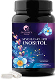 Myo-Inositol & D-Chiro Inositol Blend - 60 Day Supply, Premium 40:1 Ratio, Hormone Support for Women, Ovarian Health Myo Inositol Vitamin B8, Nature's Inositol Supplement - 120 Capsules