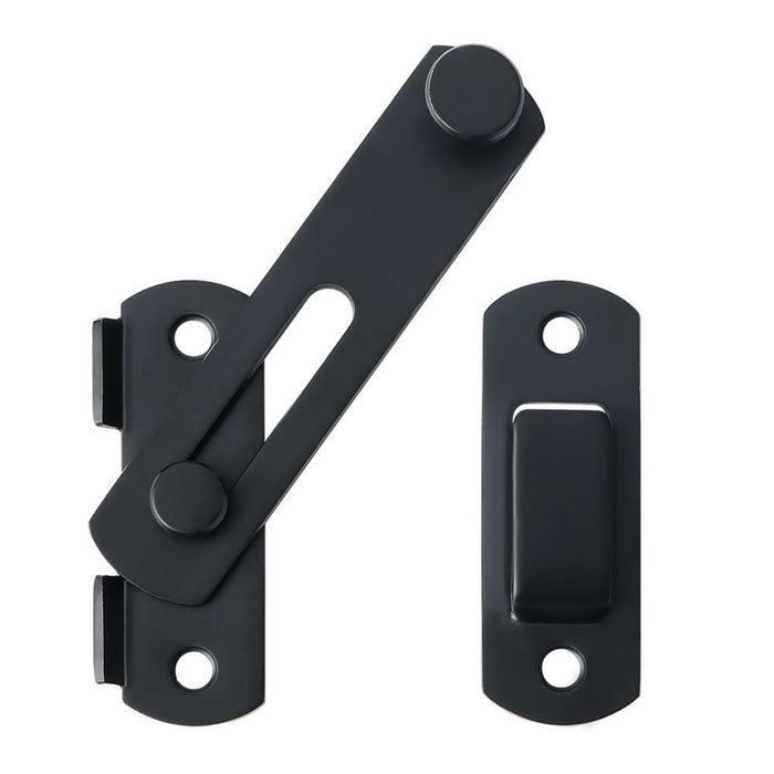 Alise Flip Latch Gate Latches Safety Door Lock for Barn Wood Fence Sliding French Doors,Heavy Duty SUS304 Stainless Steel Gate Hardware,Matte Black MS9500-B