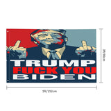 HUIHUANGm Trump-2024 Flag Trump-Fuck-You-Biden Flag 3x5 Ft Flag Outdoor Flag Home Flag Garden Decor Flag With Brass Grommets