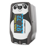 CHOICEMMED OLED Panda Pediatric Pulse Oximeter Fingertip – SP02 Pulse Oximeter for Kids – Children Pulse Oximeter with Color OLED Screen - Child O2 Saturation Monitor with Batteries (Not for Infant or Newborn)