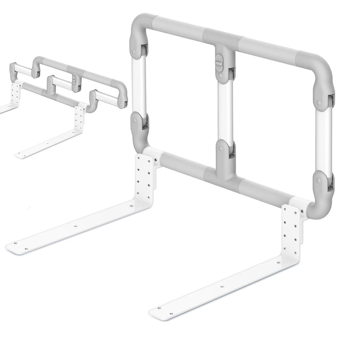 Retaoldth Folding Bed Rails for Elderly Seniors, Bed Assist Rail with Adjustable Heights for Easily Getting in or Out of Bed, Bed Rail Safety Bar, Fits King, Queen, Full, Twin, Medium