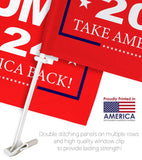 Trump 2024 Take America Back 2024 Car Flag andera Para Carros Vote President Democrat Republican Tea Party American Election MAGA Auto Decor for Card Window Outdor Patriotic Decorations Made in USA