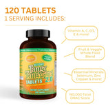 Youngevity Beyond Tangy Tangerine 2.0 Multi-Vitamin & Mineral Complex - Made with Natural & Whole Foods | 160,000 ORAC | 120 Tablets | 1 Bottle