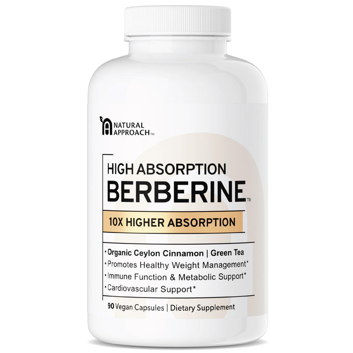 High Absorption Berberine Phytosome - 10X More Bioavailable | Weight Management & Metabolic Support for Women & Men | Ceylon Cinnamon + Green Tea Extract | Berberis Aristata Supplement | 90 Capsules