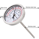 Uharbour 3" Dial Fully Stainless Steel Thermometer for Pot, Kettle, Brewing Bimetal,6" Stainless Steel Stem, 0-250 deg F/-20-120 deg C, Accuracy +/-1%, Adjustable, 1/2" NPT Back Mount…