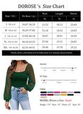 DOROSE Womens Mesh Long Sleeve Shirts Casual Blouses Tops Christmas Dark Green M