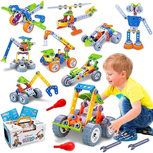 10 in 1 STEM Toys for 4 5 6 7 8+ Year Old Boy Girl Birthday Gifts Building Toys for Kids Ages 4-8 5-7 6-8 Educational Stem Activities for Boys 4-6 8-10 Construction Creative Games Easter Idea Gift