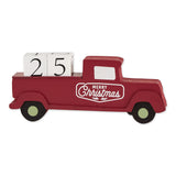 DII Christmas Advent Collection Decorative & Reusable Wooden Countdown Calendar, 8x3.5", Block Truck