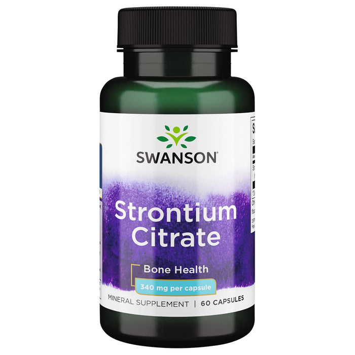 Swanson Strontium Citrate 340 Milligrams 60 Capsules