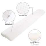 MABOZOO Pillow Wedge for Headboard Gap,Bed Gap Filler Queen Size,Foldable Bed Wedge Pillow for Headboard,White Bed Wedge Gap Filler,Foam Mattress Gap Filler,60"x6"x6"