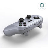 8Bitdo Pro 2 Wireless Bluetooth Controller with Travel Case, Hall Effect Joystick Update, Retro Gamepad for Switch, PC, Android, and Steam Deck & Apple (Gray Edition)