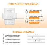 Aieve 2 Stück Dosierpumpe Sirup kompatibel mit SodaStream Crystal 2.0 Duo und SodaStream Sirup, Sirupspender Dosierspender Pumpe Pumpspender Ersatz (inkl. 2 Dosierpumpen und 4 Schläuche)