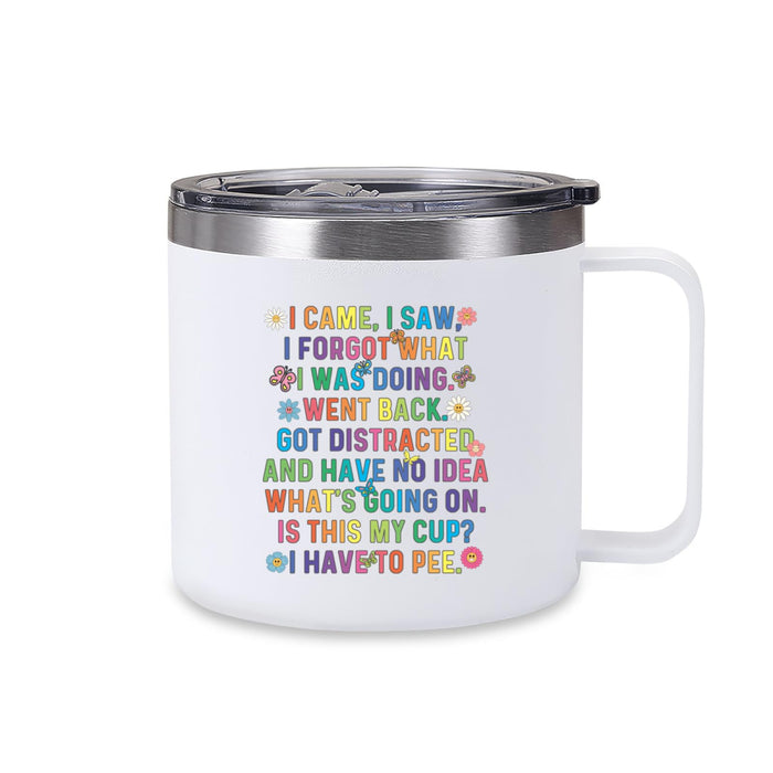 Adimidy I Came I Saw I Forgot What I Was Doing Mug Funny Senior Citizens Sarcastic gifts for Old People Elderly Mom Dad Grandma Grandpa For Mothers Day Fathers Day Birthday Gift White 14oz Coffee Mug