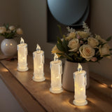 6PCS Led Candles (D:2.5" x H:7"),Pillar Fake Candles, flameless Candles Battery Operated/Batteries Included, Velas artificiales para Decoration for Valentine's Day Wedding Christmas Decorations