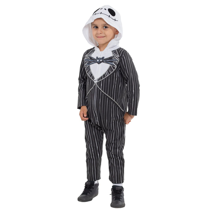 Disney Nightmare Before Christmas Jack Skellington Toddler Boys Zip Up Coverall 4T