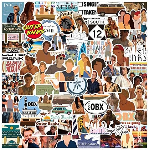 Outer Banks Graffiti Stickers,100 PCS Vinyl Waterproof for Decal,Luggage Laptop Scooter Water Bottle Stickers Kids/Teen Gifts