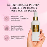 Amarose Rose Water Facial Toner with Hyaluronic Acid - Revitalize and Hydrate Skin with This Refreshing Facial Toner - Experience The Calming Elegance of Rosewater - Ideal for All Skin Types