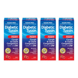 Diabetic Tussin DM Maximum Strength Cough Medicine with Chest Congestion Relief - 8 Fl oz - Liquid Cough Syrup, Safe for Diabetics, Berry Flavored (Pack of 4)