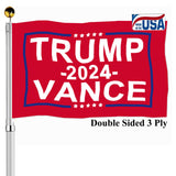 Trump Vance Flags 2024 3x5 Outdoor Take America Back- Take America Back Donald Trump Red Flag Banner Heavy Duty 3 Ply for President Flag 4 Rows Stitched with 2 Brass Grommets