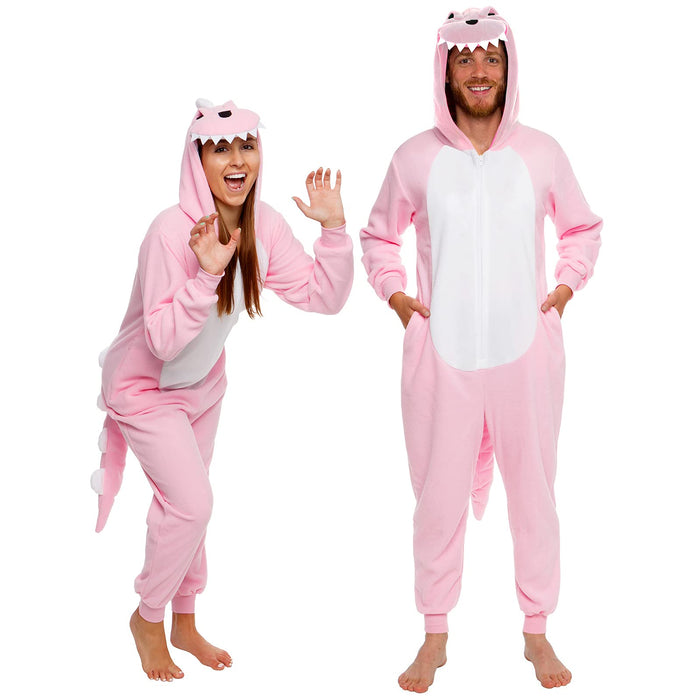 Funziez! Slim Fit Adult Onesie - Animal Halloween Costume - Plush Fruit One Piece Cosplay Suit for Women and Men