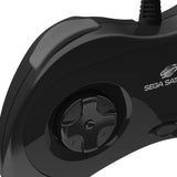 Retro-Bit Official Sega Saturn USB Controller Pad (Model 2) for Sega Genesis Mini, PS3, PC, Mac, Steam, Switch - USB Port (Black)