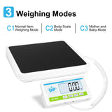 QP Medical Scale, 660lb x 10g/20g/50g High Accuracy Medical Grade Scale, Scale for Body Weight with Stainless Steel Platform, Digital Weight Scale, Switchable kg/oz/lb, Battery & AC Adapter Included