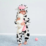 QIAONIUNIU Halloween Baby Cow Costumes Toddler Outfit Infants Cosplay Romper 24-30 Months