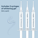 Auraglow 35% Teeth Whitening Gel Syringe Refill Pack, 35% Carbamide Peroxide, 30 Whitening Treatments, (3) 5mL Whitening Gel Syringes, Sensitive Teeth Whitening