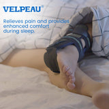 Velpeau Ankle Brace - Stirrup Ankle Splint - Adjustable Rigid Stabilizer for Sprains, Tendonitis, Post-Op Cast Support and Injury Protection for Women and Men (Gel Pads, Large - Left Foot)