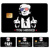 Donald Trump Credit Card Skin, 2024 Debit Card Skin 4PCs, Ultra-Thin Credit Card Sticker for Key Transportation Debit Credit Card Waterproof Anti-Wrinkling Debit Card Skin Cover