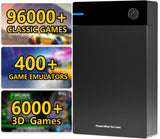 Kinhank 12TB Retro Gaming HDD Hard Drive with 96000+ Games,Retro Game Console Compatible with 400+ Emulators,6000+3D Games,Portable Game Hard Drive Disk Compatible with Win-7/8/10/11,Gifts for Men