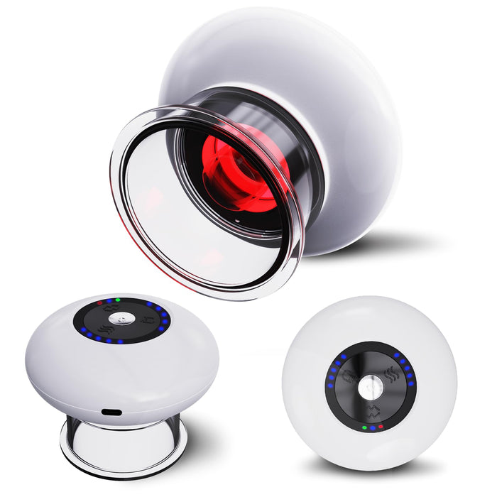 AISZG Electric Cupping Therapy Set- 3 in 1 Smart Cupping Massager with 10 Level Temperature and Suction for Neck,Shoulder and Back Massage,Gifts for Women/Men/Him/Mom/Dad(White)