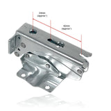 SPARES2GO Integrated Door Hinges Fits Hettich Type Fridge Freezer Set (Left & Right Hinges with Codes: 3306 3702 3307 3703 5.0 41.5)