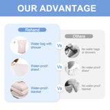 Inflatable Bedside Shampoo Basin Kit with Water Bag, Wash Hair in Bed at Home, Outdoors or the Hospital. For Handicapped, Child, Seniors, Pregnancy, Bedridden Patient. Water Bag Capacity 2.1gal(8L)