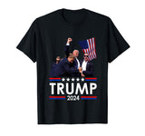 Trump Fist Pump Shot At Trump 2024 Trump Survives Rally T-Shirt