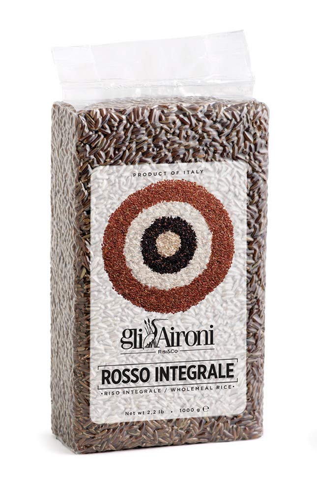 Rosso Rice Gli Aironi. Rosso Selvatico. Whole Grain Red Rice 1kg (2.2lb)