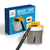 KLOUD Multi-Catch Mouse Traps Outdoor - Humane or Lethal Squirrel Traps - 5 Gallon Bucket Compatible Auto Reset Flip and Slide Bucket Lid Mouse Trap Indoor (Pack of 4)