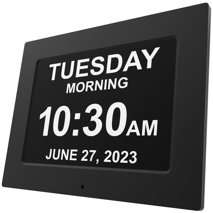 American Lifetime 【New 2024】 Dementia Clock Large Digital Clock for Seniors, Digital Clock with Custom Alarms, Clock with Day & Date for Elderly, Large Number Digital Clock Black Extra Large