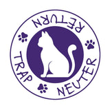 Trap Neuter Release Cat Circle, Feral Cat Care 12 inch Purple Indoor Outdoor Vinyl Decal