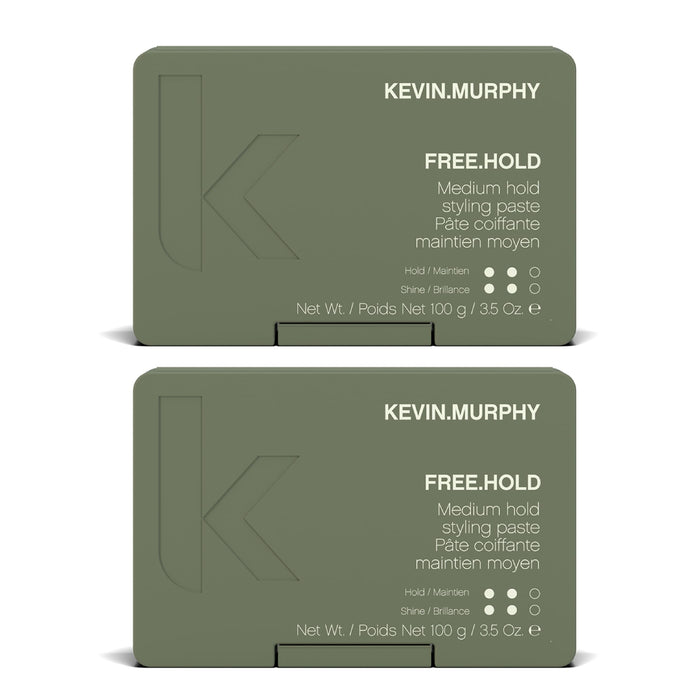 KEVIN.MURPHY FREE.HOLD - Hair Styling Paste - For All Types - Medium Hold - Breakage Prevention - Styling Product - Paraben Free Hair Caree - 100 g / 3.5 oz (Pack of 2)