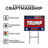 Donald Trump - Trump 2024 Stars - Double Sided -Durable Quality of Yard Sign and Road Sign with Stand - Rectangular 18" x 24" and 4mm Thick Corrugated Plastic - Made in the USA