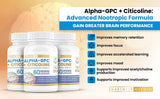 Maximize Within Alpha GPC + Citicoline 60 Ct, 1600mg Concentrated Formula- 99%+Highly Purified & Bioavailable Nootropic-Cognitive Enhancer, Supports Memory, Brain Function, Boosts Focus, Mood & Energy