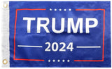 Trump 2024 Blue Premium Quality Heavy Duty Fade Resistant 12x18 12"x18" Double Sided Rough Tex Knit Nylon Boat Flag Banner Grommets