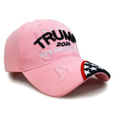 Trump 2024 Hat,Take America Back Donald Trump Hat MAGA USA American Flag Embroidery Adjustable Baseball Cap for Men Women Pink