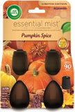 Air Wick Essential Mist Refill, 2ct, Pumpkin Spice, Fall Scent, Essential Oils, Air Freshener