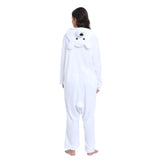 NAITOKE Adult Animal Onesie Halloween Costume Cosplay One-Piece Pajamas Women Man Teens White