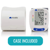 Mabis Digital Premium Wrist Blood Pressure Monitor with Automatic Wrist Cuff that Displays Blood Pressure, Pulse Rate and Irregular Heartbeat, Stores up to 120 Readings (Pack of 1)