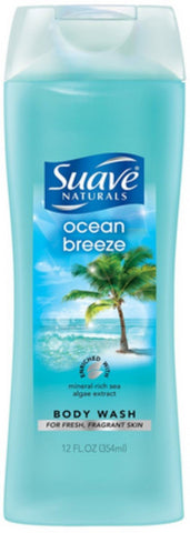 Suave Naturals Body Wash Ocean Breeze - 12 oz, Pack of 5